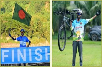 চাকরির পাশাপাশি সাইক্লিং-ম্যারাথনে অনন্য সাফল্য মামুনের